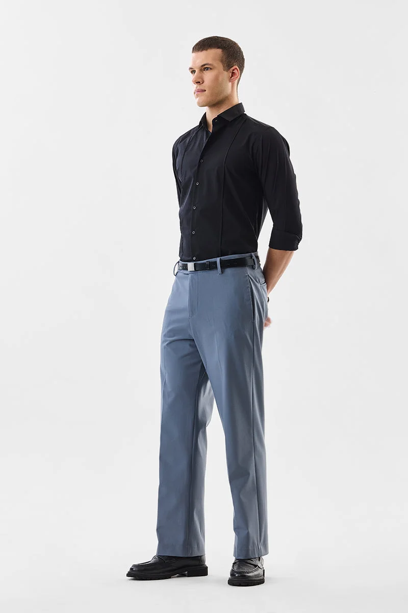 SNITCH Flared Regular Fit Luxe Trousers